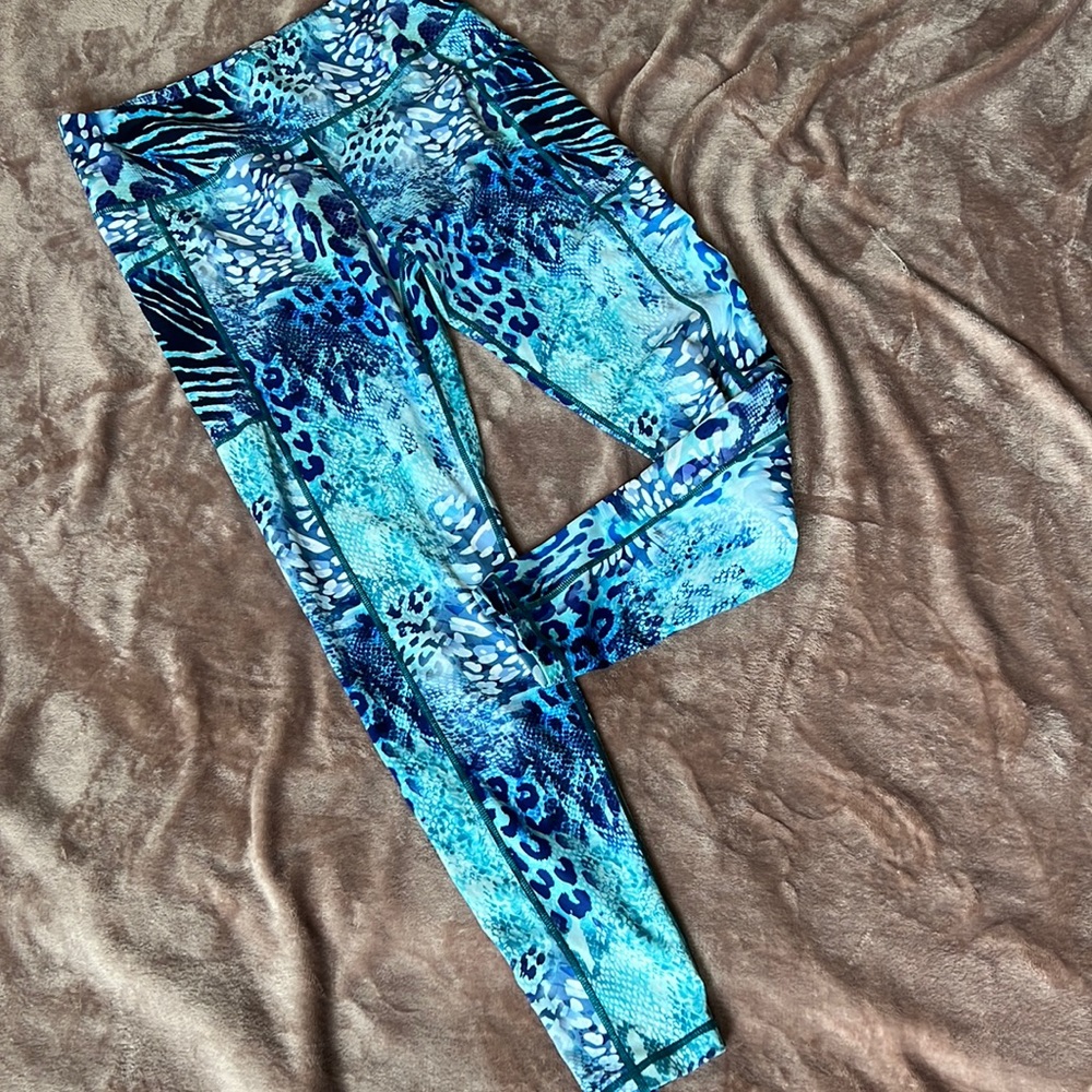 CVG Blue Wild Things full length leggings